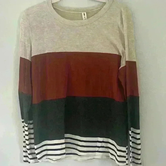 Women’s Vanilla Bay Colorblock Long Sleeve Shirt Size small - Picture 1 of 3